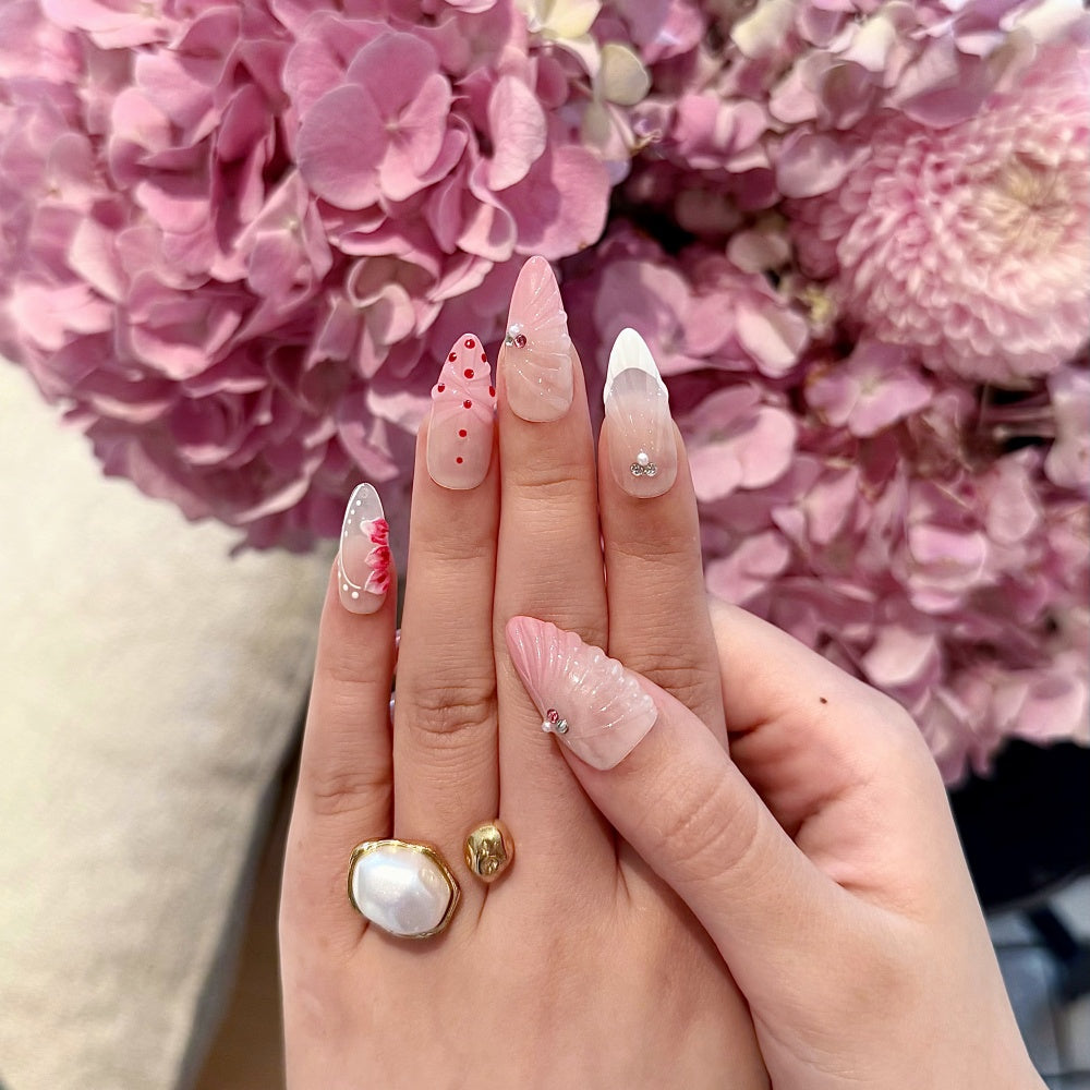 Popular 3D Carved & Hand-Painted Nail Art Tips (Handmade, Niche Design)