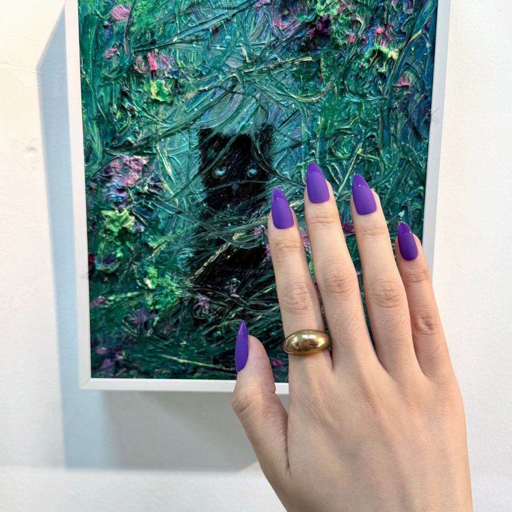 Violet Vixen Press-Ons - Velvet Matte French with Glossy Edge