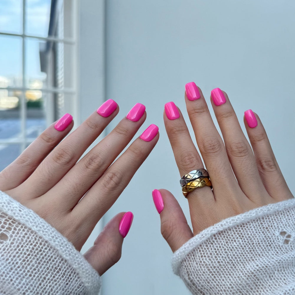 Barbie Pink Press-On Nails – High Gloss Fake Nails